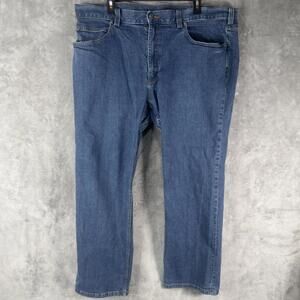 Duluth Ballroom Double Flex Relaxed Fit Mens Size 42x30 Denim Blue Jeans Pants